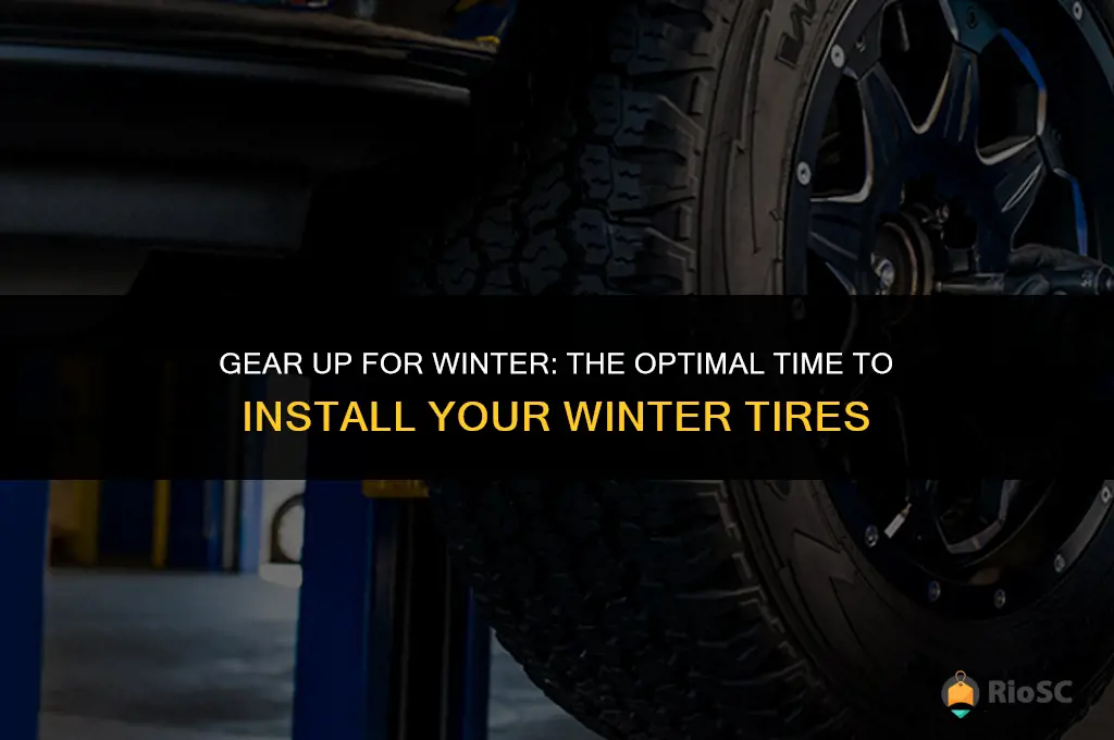 best time to install winter tires