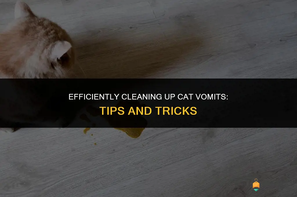 best way to clean up cat puke