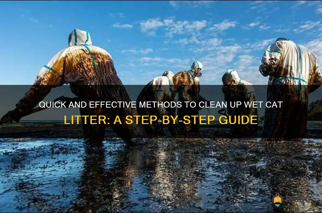 best way to clean up wet cat litter