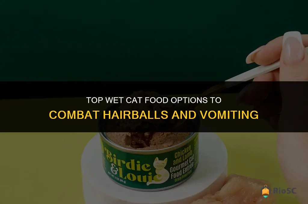 best wet cat food for hairballs and vomiting