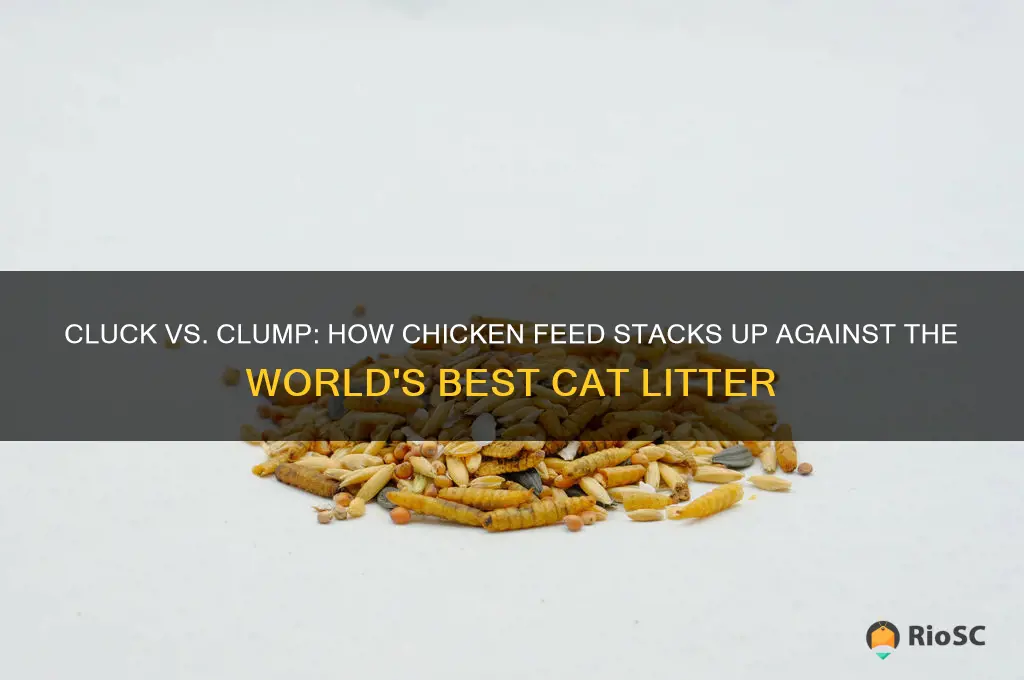chicken feed compared to worlds best cat litter