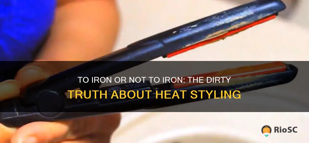 is it best to flat iron hair when dirty