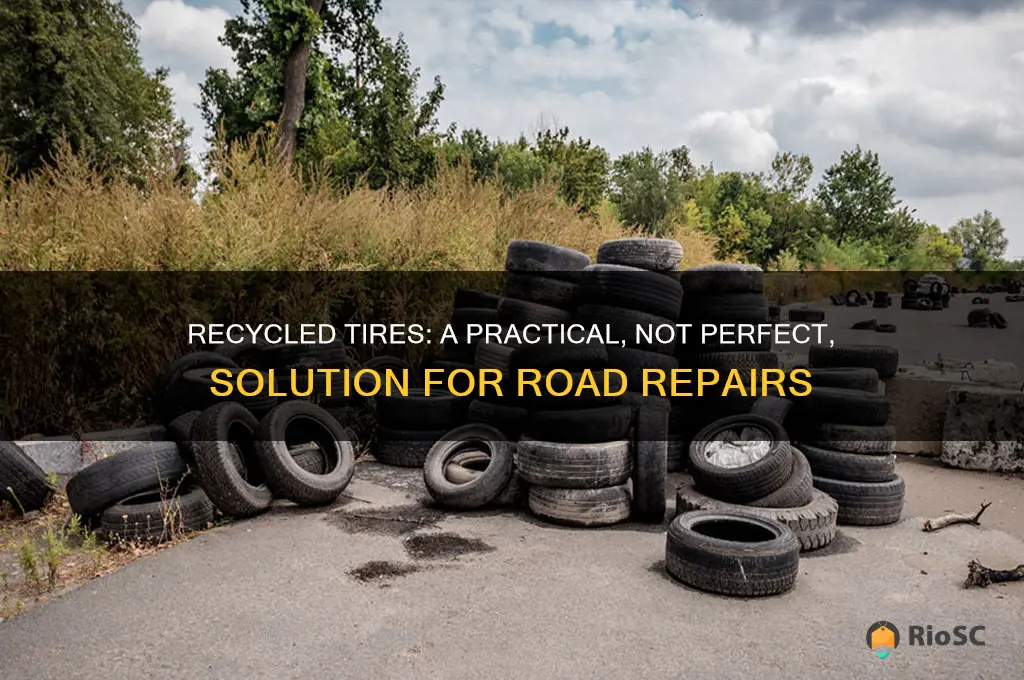 recycled tires not best but useful for road repair