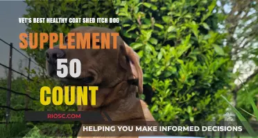 Vet's Best Healthy Coat Shed & Itch Dog Supplement: 50-Count Solution for Shiny Coats and Soothed Skin