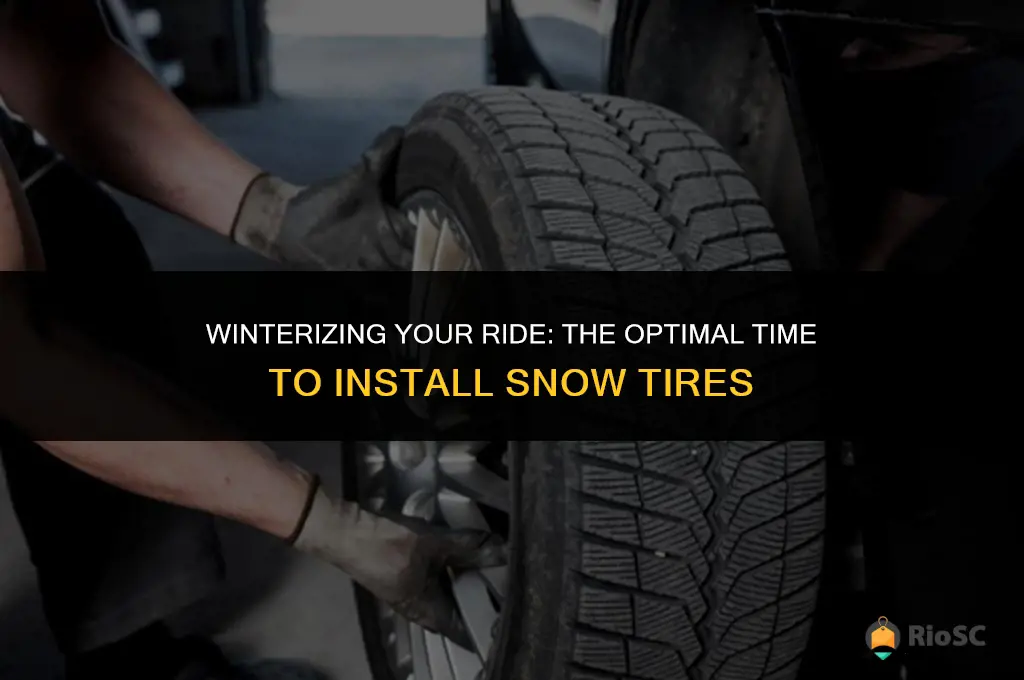 when is the best time to install snow tires