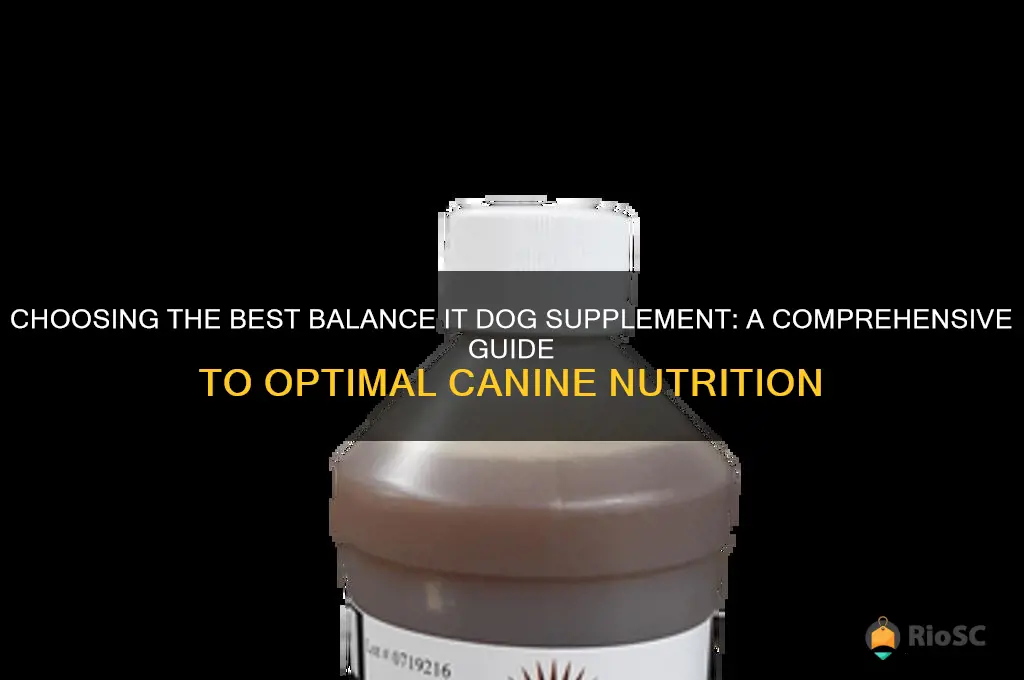 whoch balance it dog supplement is best