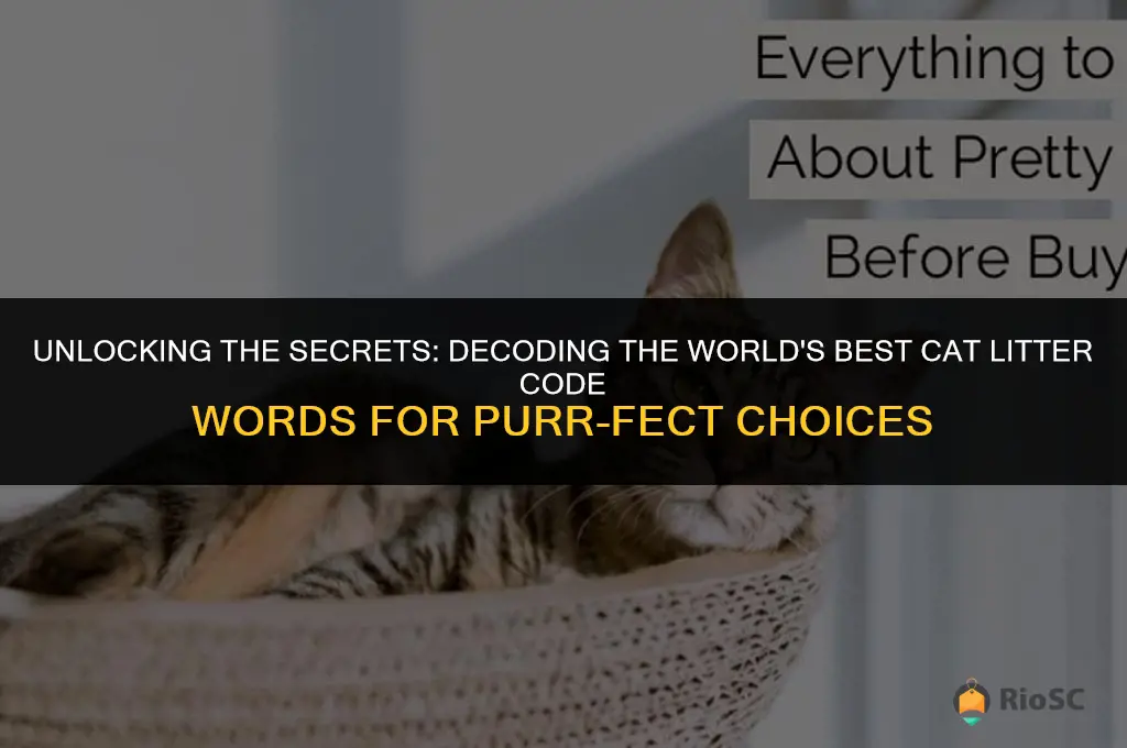 world best cat litter code words